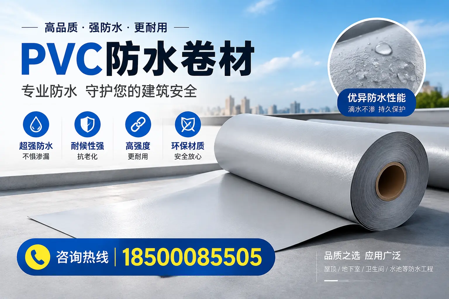 重庆城区地区pvc防水卷材的市场现状与发展趋势